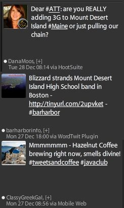A few examples of hashtag use on Twitter.