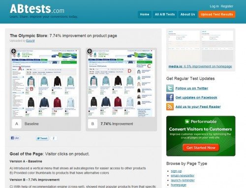 ABTests.com has visual case studies you can learn from and be inspired to try yourself.
