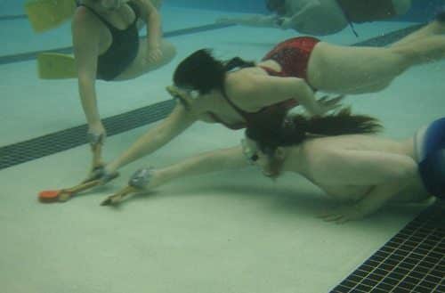 You push the puck at the bottom of the pool.... seems simple enough, right?