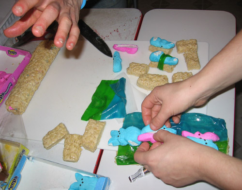 Cutting Peeps down the middle? Crazy stuff!