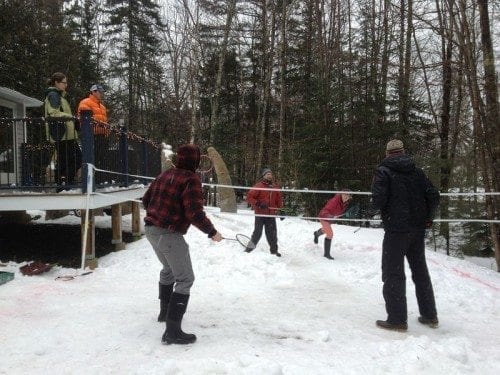 Badminton in the snow? Of course!