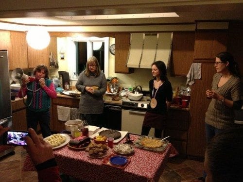 All the entries in the dessert competition explained their entry before we all dug in and voted.