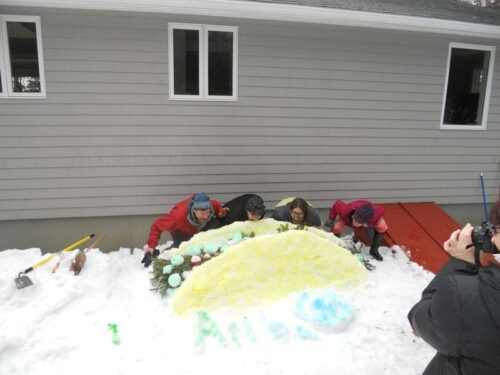 The snow taco with evergreen bows as its lettuce. Sean is a genius!