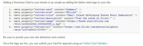 Sample code for setting up Photo Cards. Eek?
