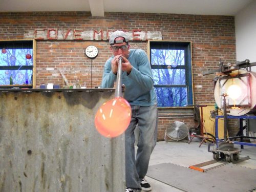 derrick-blowing-glass