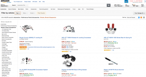 Amazon- an example of a shopping cart site. Fun Fact: when you're looking for automotive gear, instead of "Add to Cart" it says "Add to Garage." Oh, Amazon...