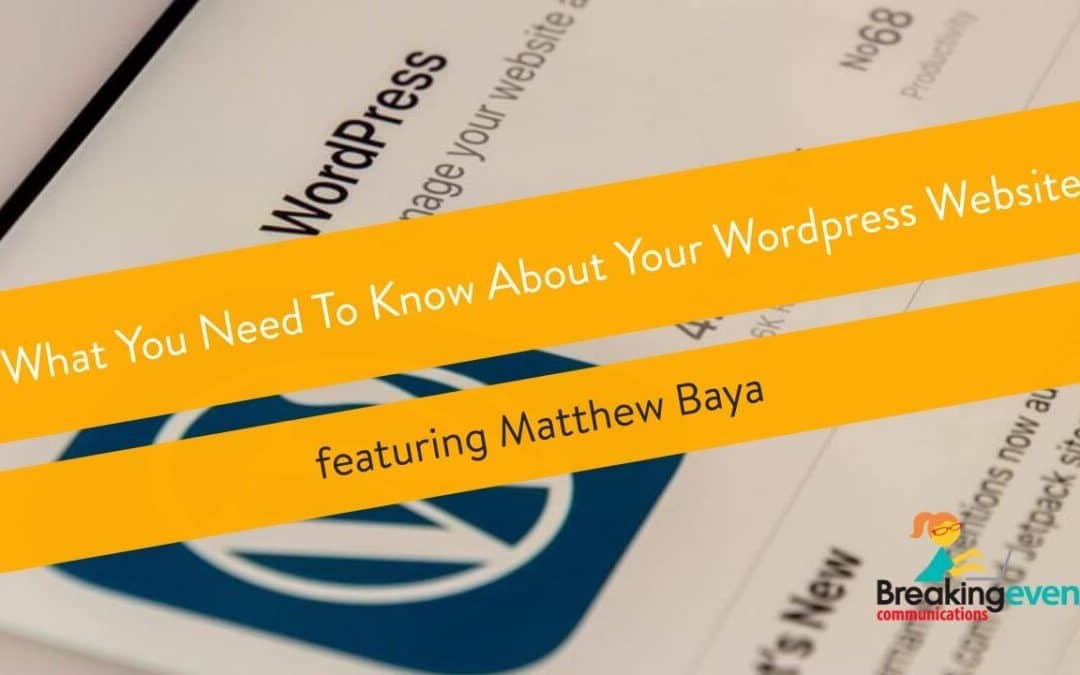 Everything You Need to Know About Your WordPress Site with Matt Baya