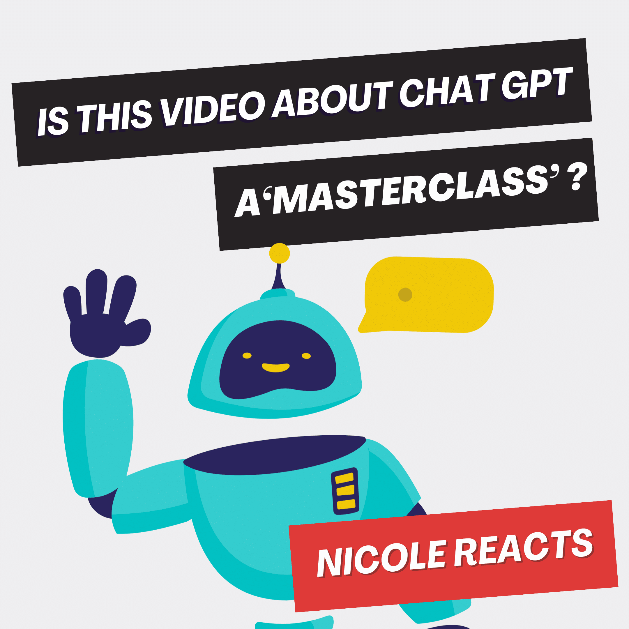 Nicole Reacts: Can A 22-Minute Masterclass In Chat GPT Help You Do All Your Business Marketing?
