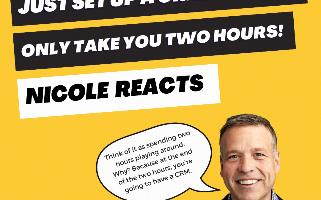 Nicole Reacts: Donald Miller Thinks We Can Set Up A CRM In Two Hours (Audio Only)
