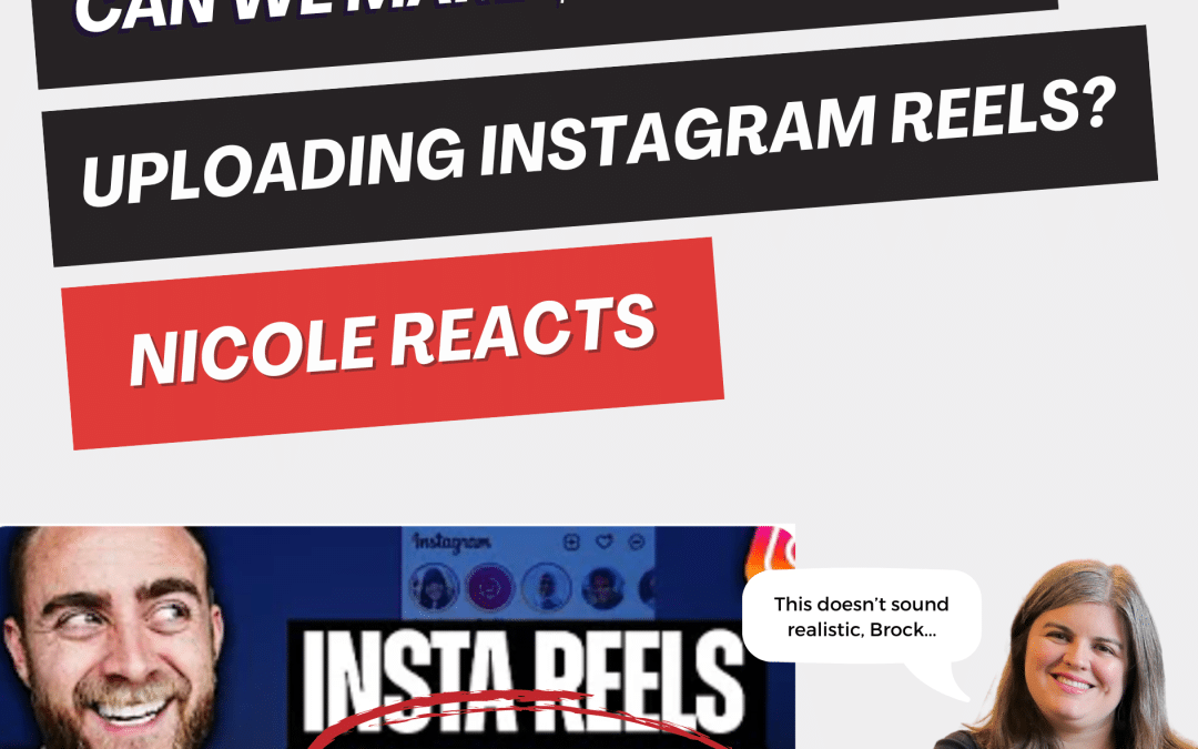 Nicole Reacts  Brock Johnson implies we can make $2500 a week on Instagram Reels