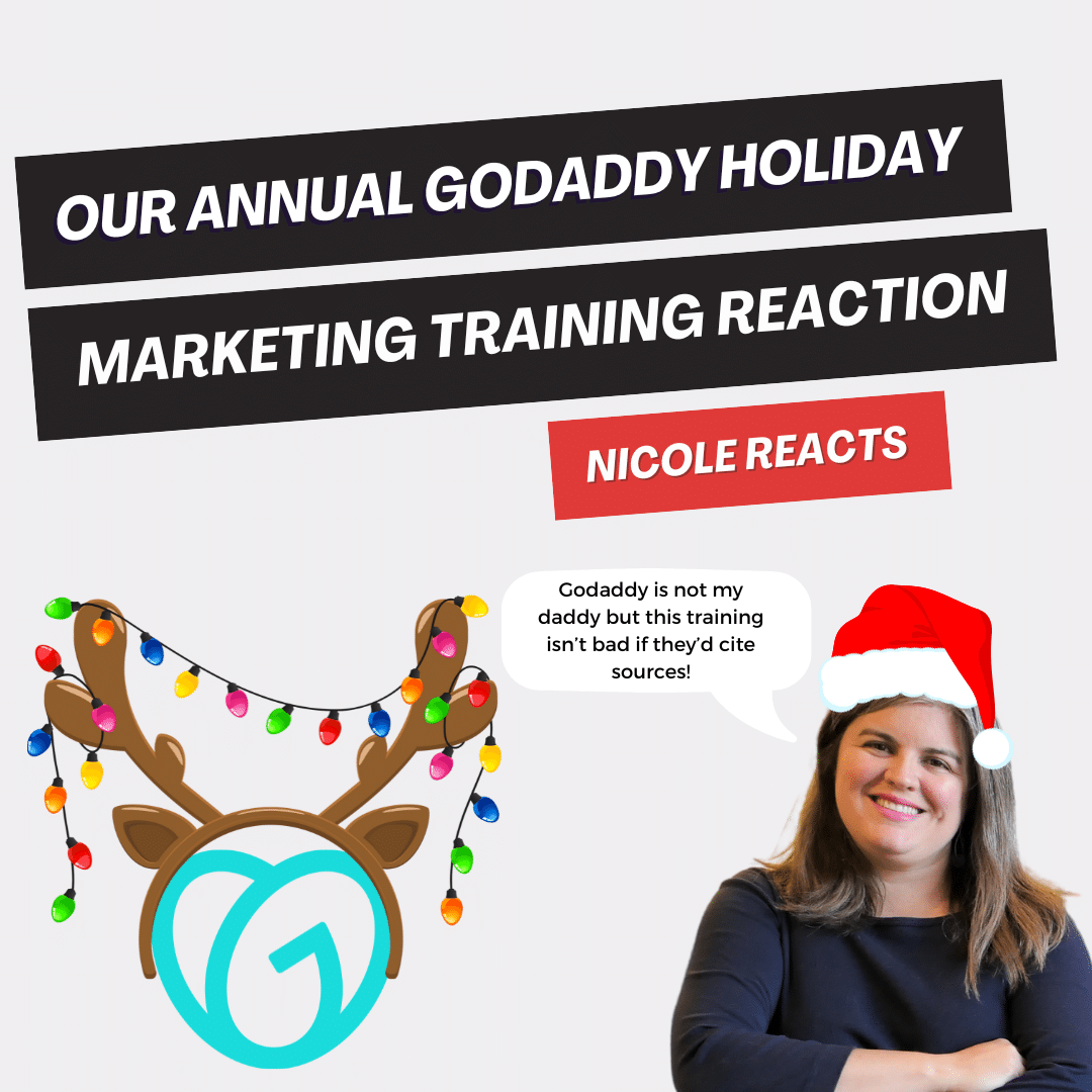Nicole Reacts: GoDaddy Gives A Good But General Holiday Marketing Training